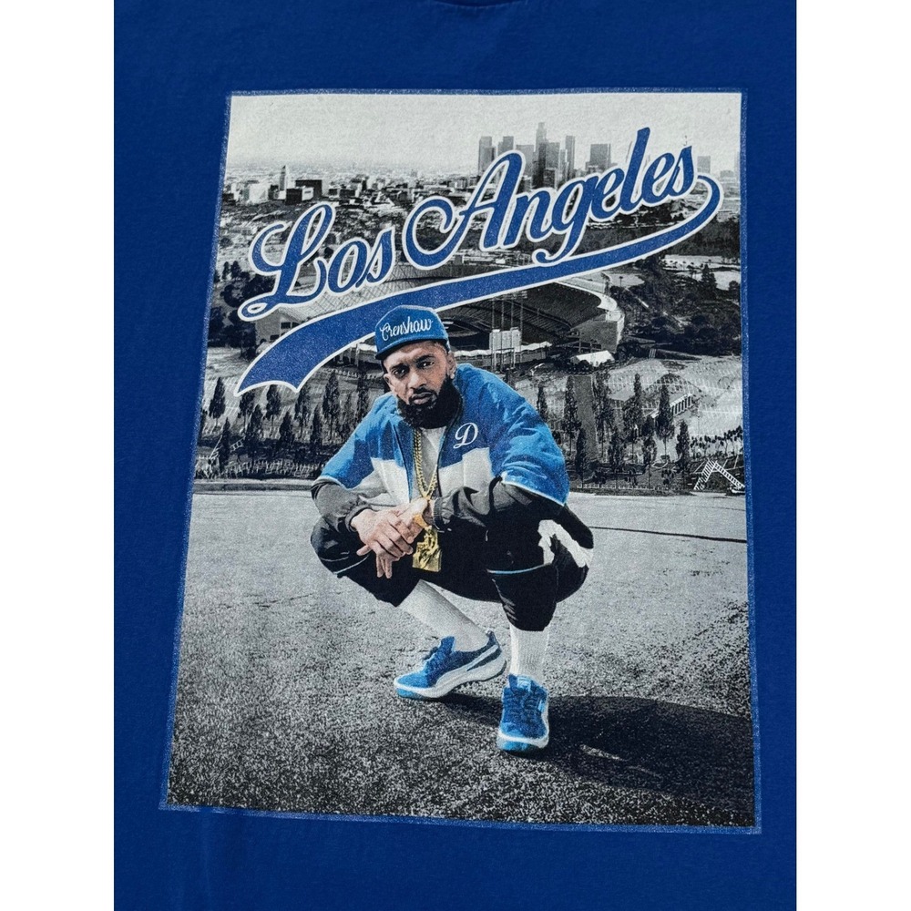 Pro Club Nipsey Hussle Los Angeles Dodgers T-Shirt Royal Blue 2XL West Coast Rap - Picture 3 of 7